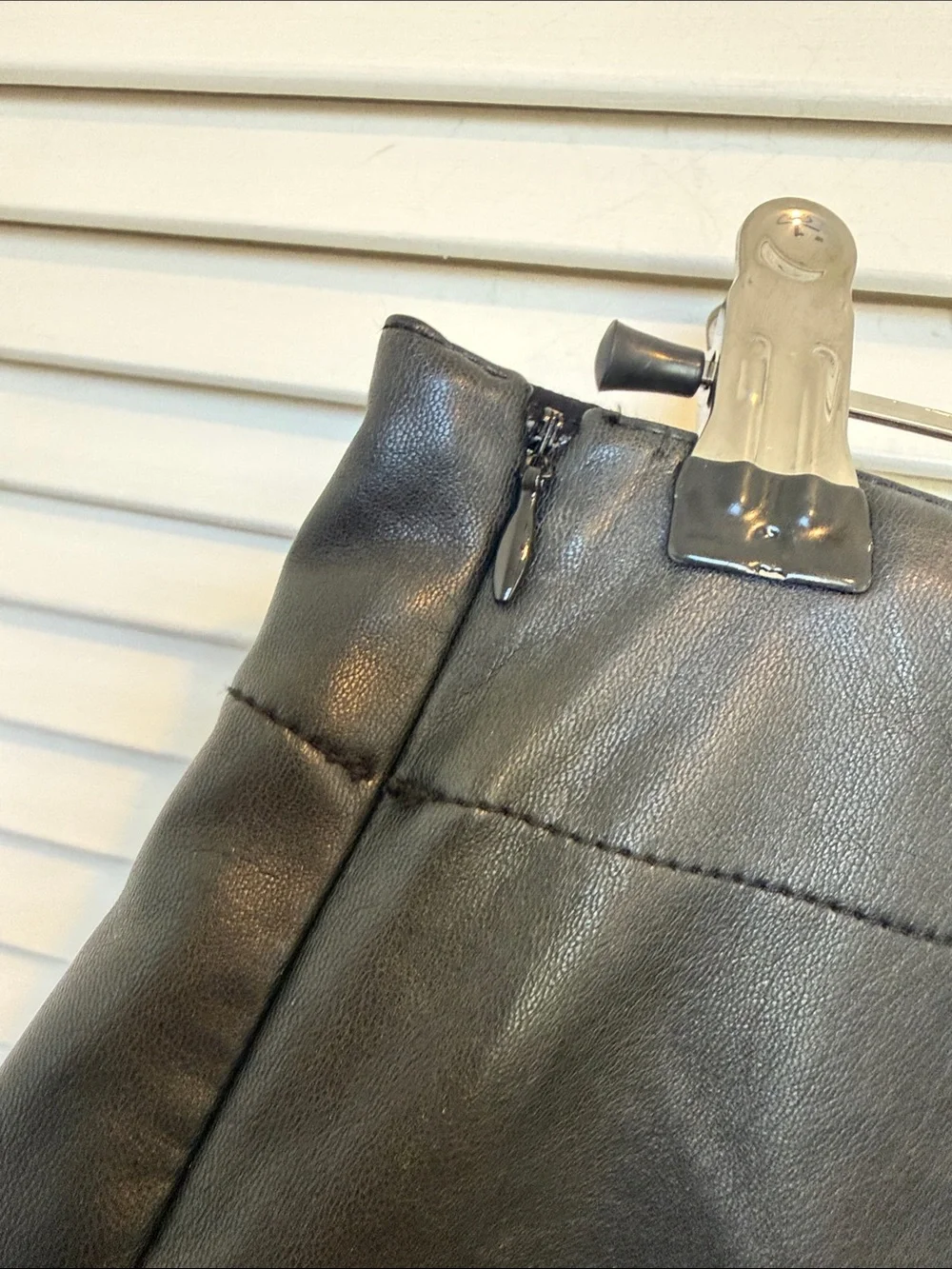 Free People Studded Emmy Faux Leather Black Mini Skort — Size 4